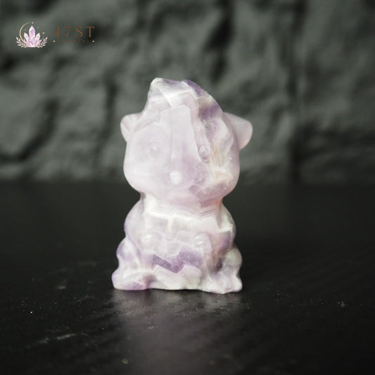 Dream Amethyst Squirrel Carving