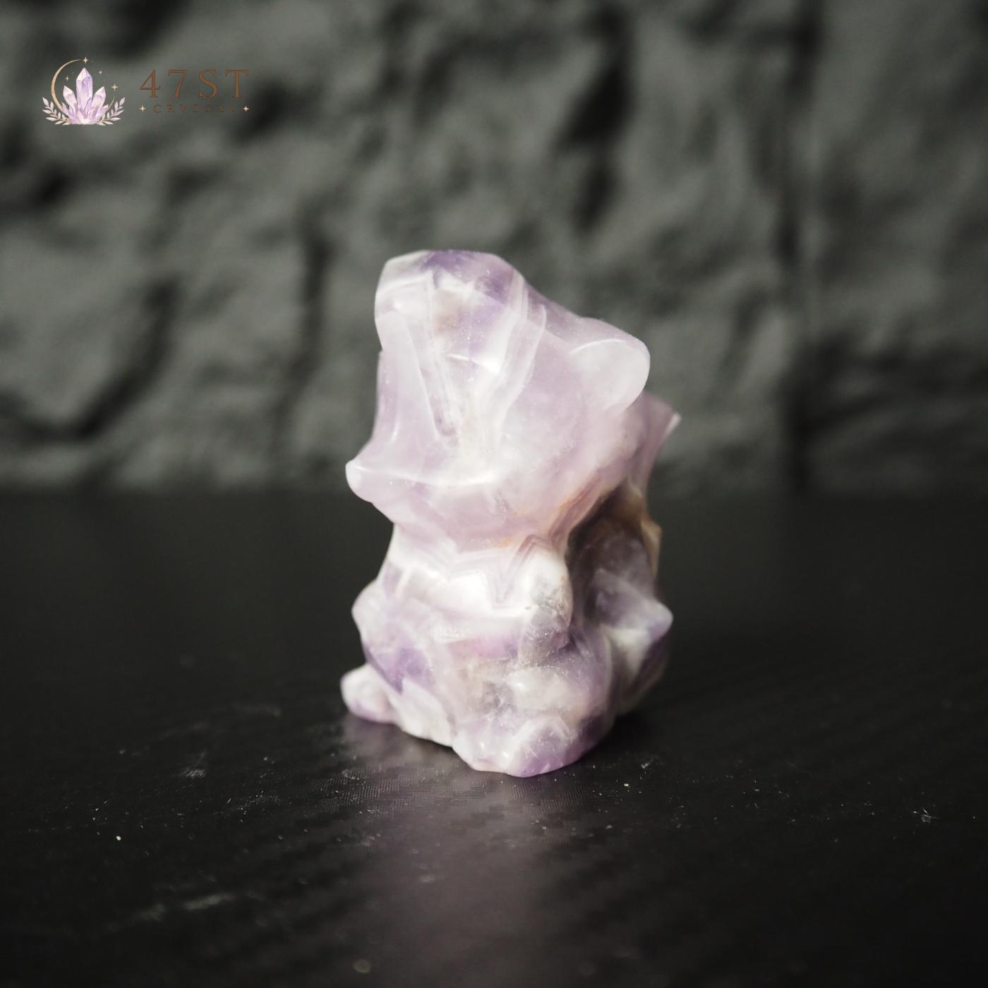 Dream Amethyst Squirrel Carving