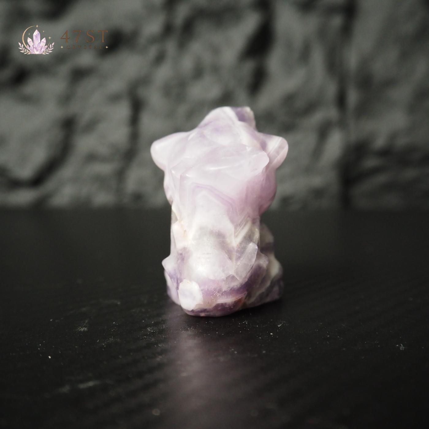Dream Amethyst Squirrel Carving