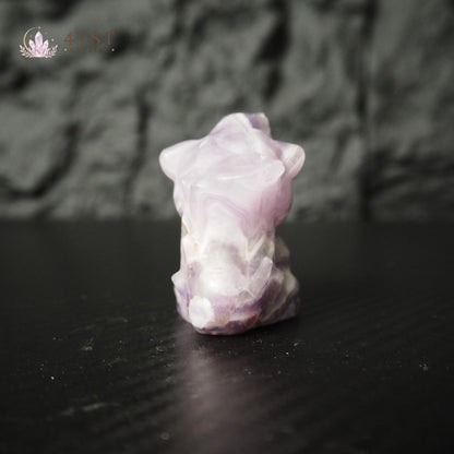 Dream Amethyst Squirrel Carving