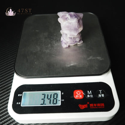 Dream Amethyst Squirrel Carving