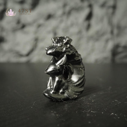 Obsidian Fox Carving