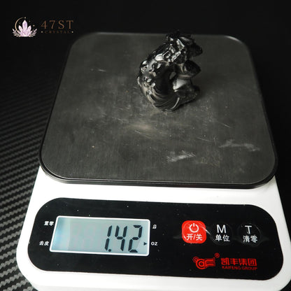 Obsidian Fox Carving