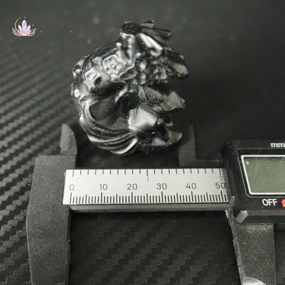 Obsidian Fox Carving