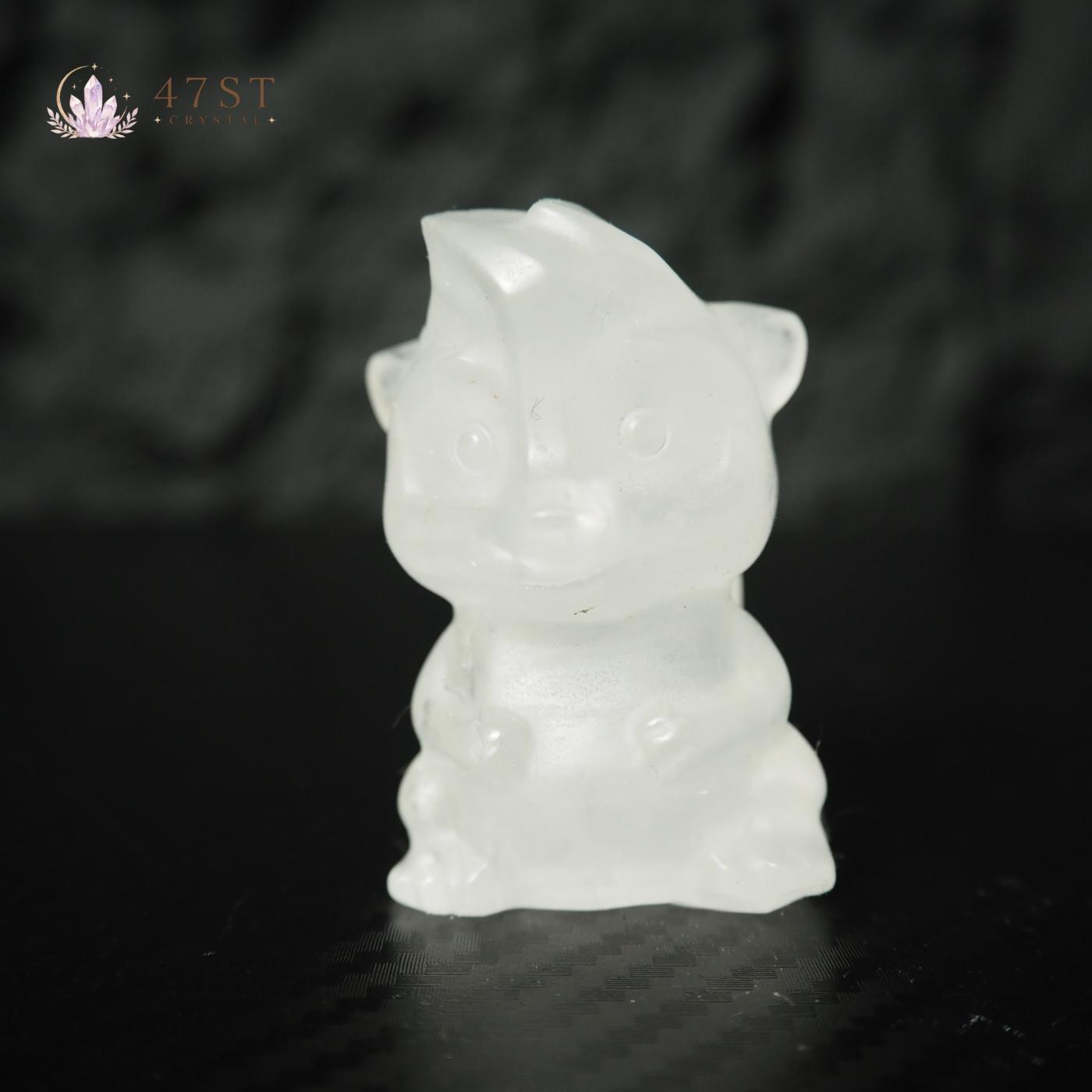 Clear Quartz Squirrel Carving