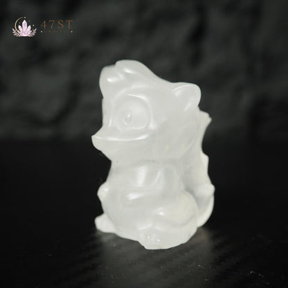 Clear Quartz Squirrel Carving