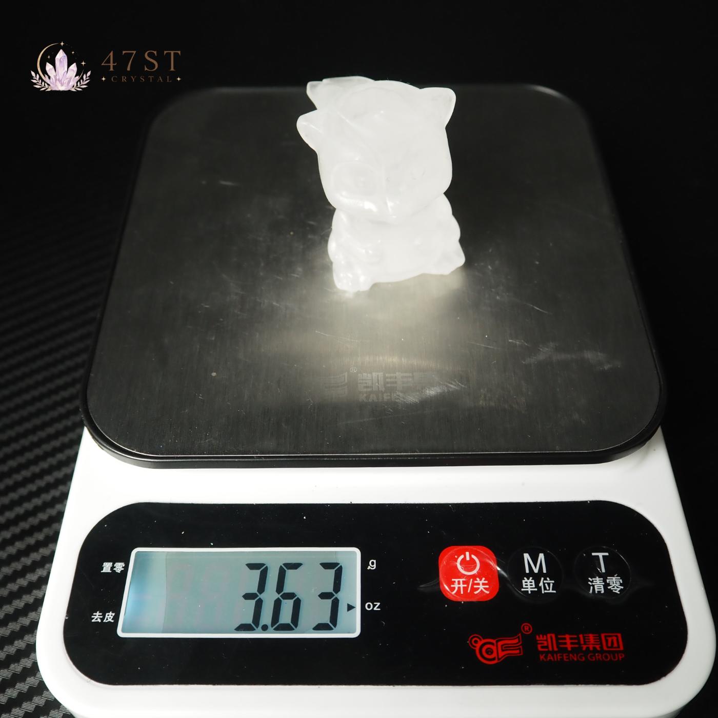 Clear Quartz Squirrel Carving