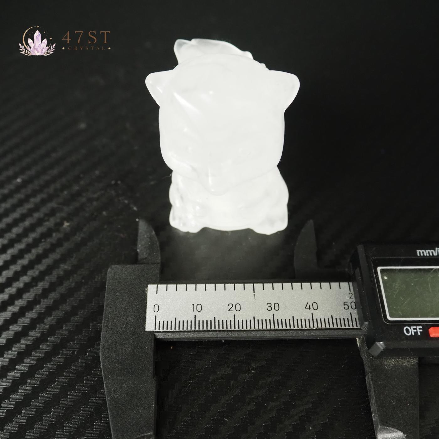 Clear Quartz Squirrel Carving
