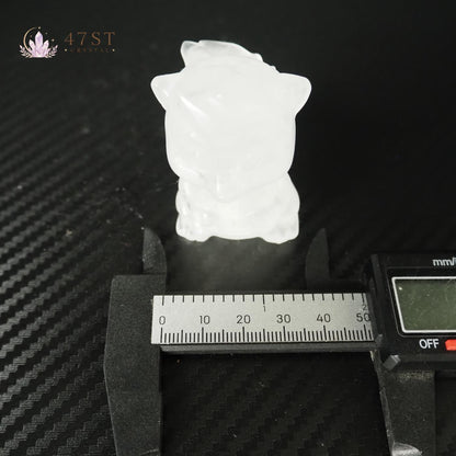 Clear Quartz Squirrel Carving