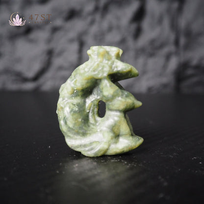 Serpentine Fox Carving