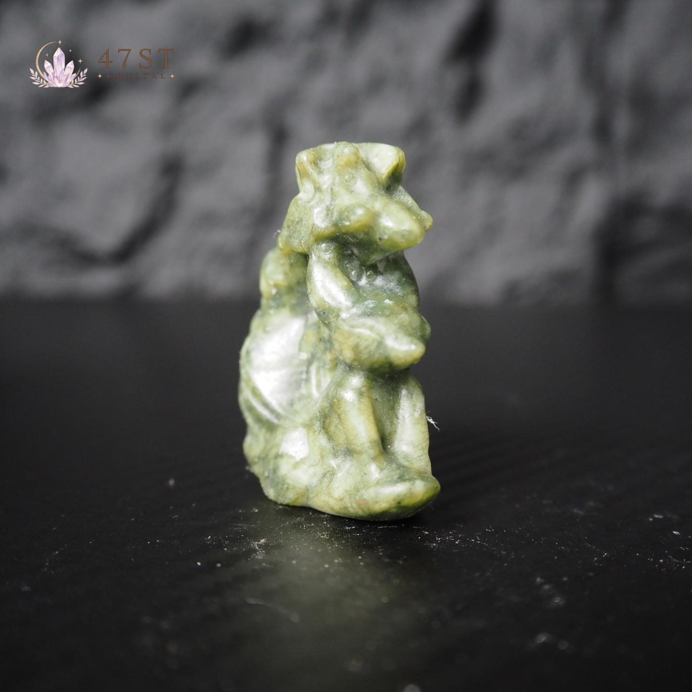 Serpentine Fox Carving