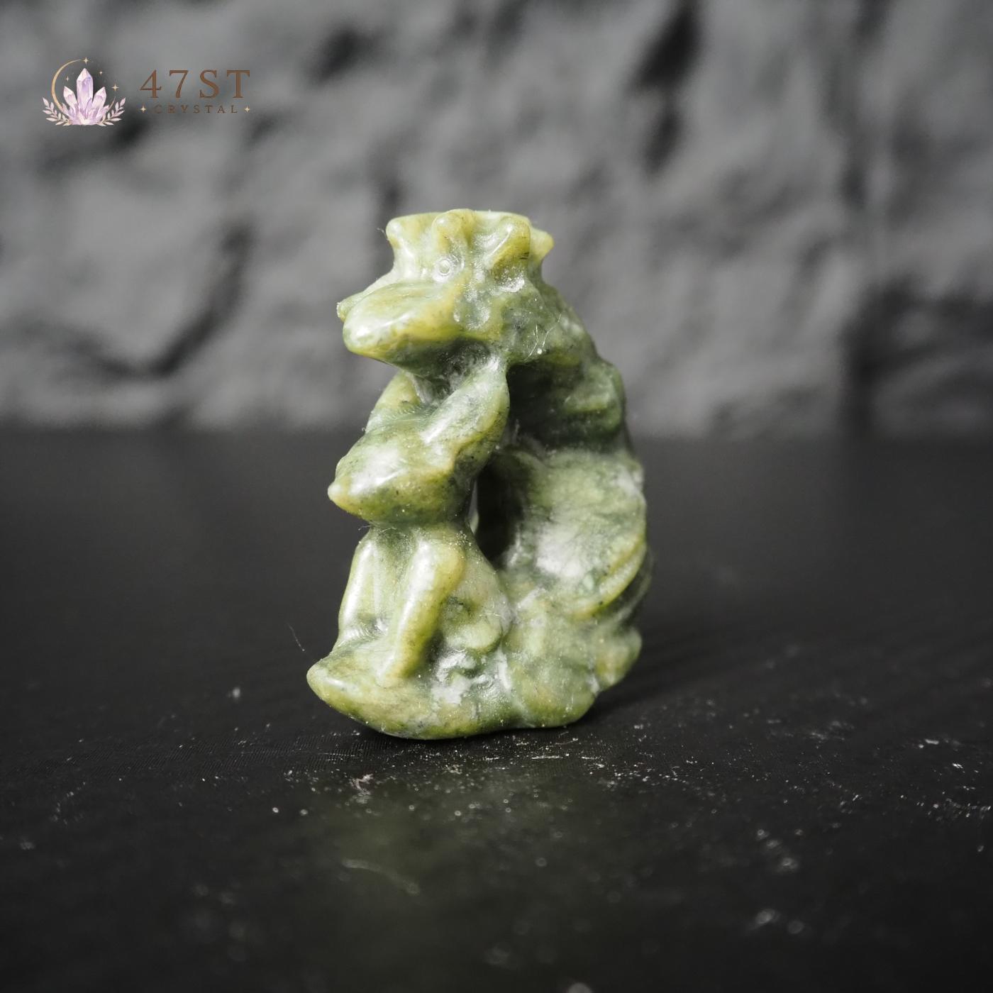 Serpentine Fox Carving
