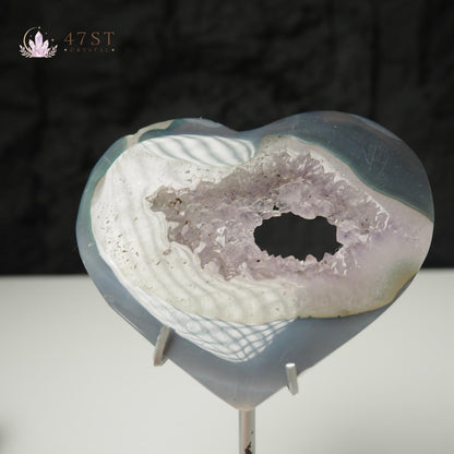 Druzy Agate Heart