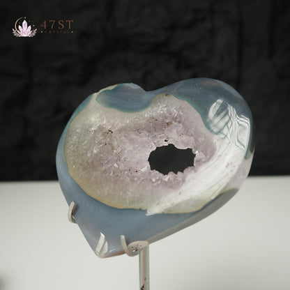Druzy Agate Heart