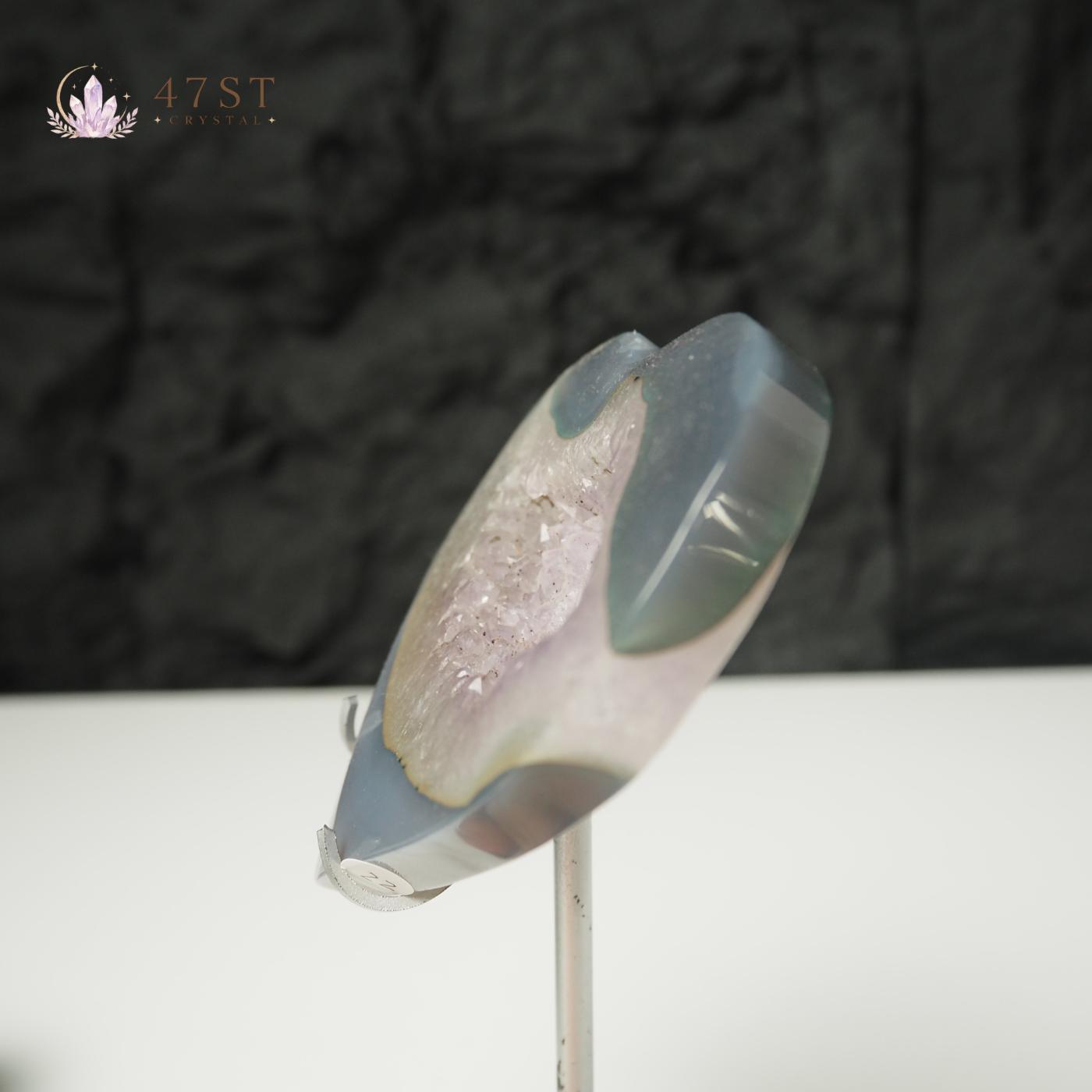 Druzy Agate Heart