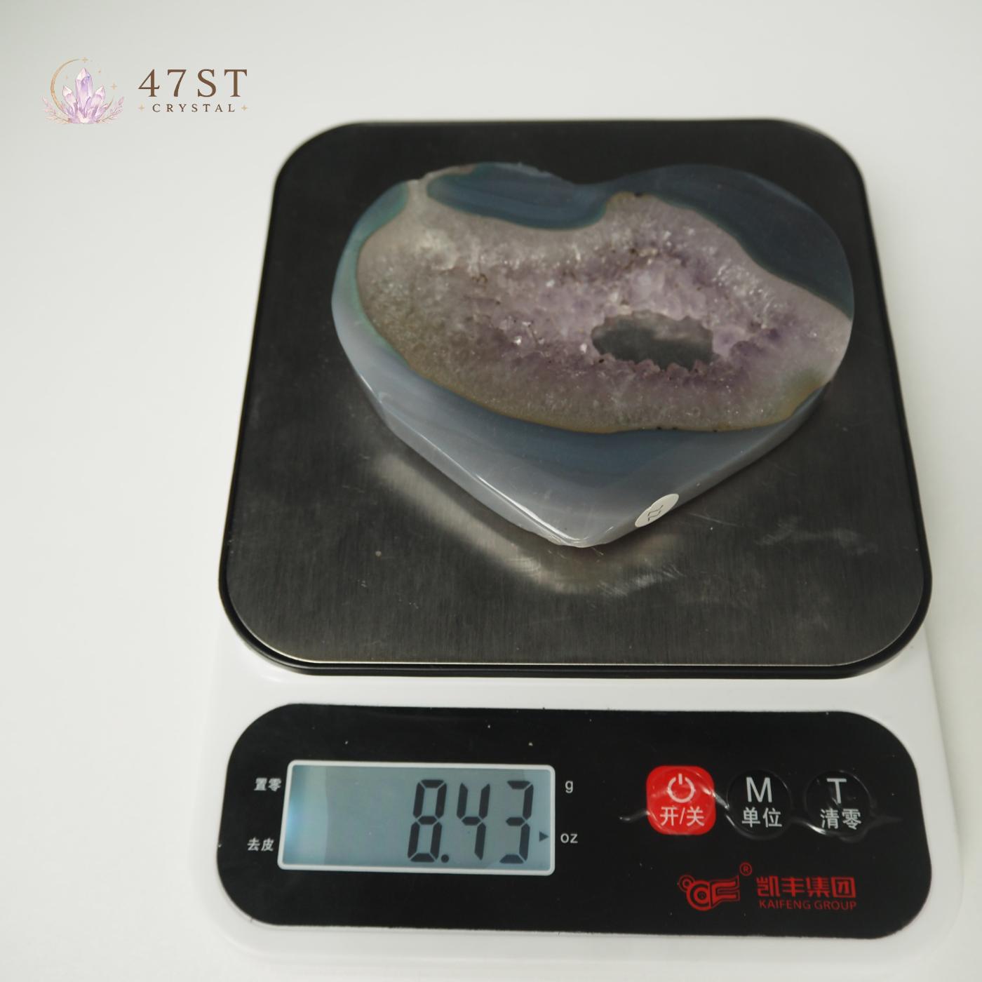 Druzy Agate Heart