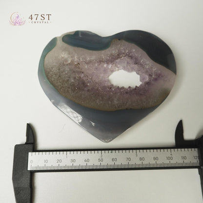 Druzy Agate Heart