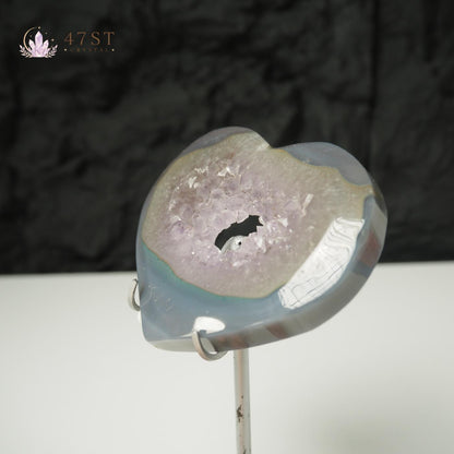 Druzy Agate Heart