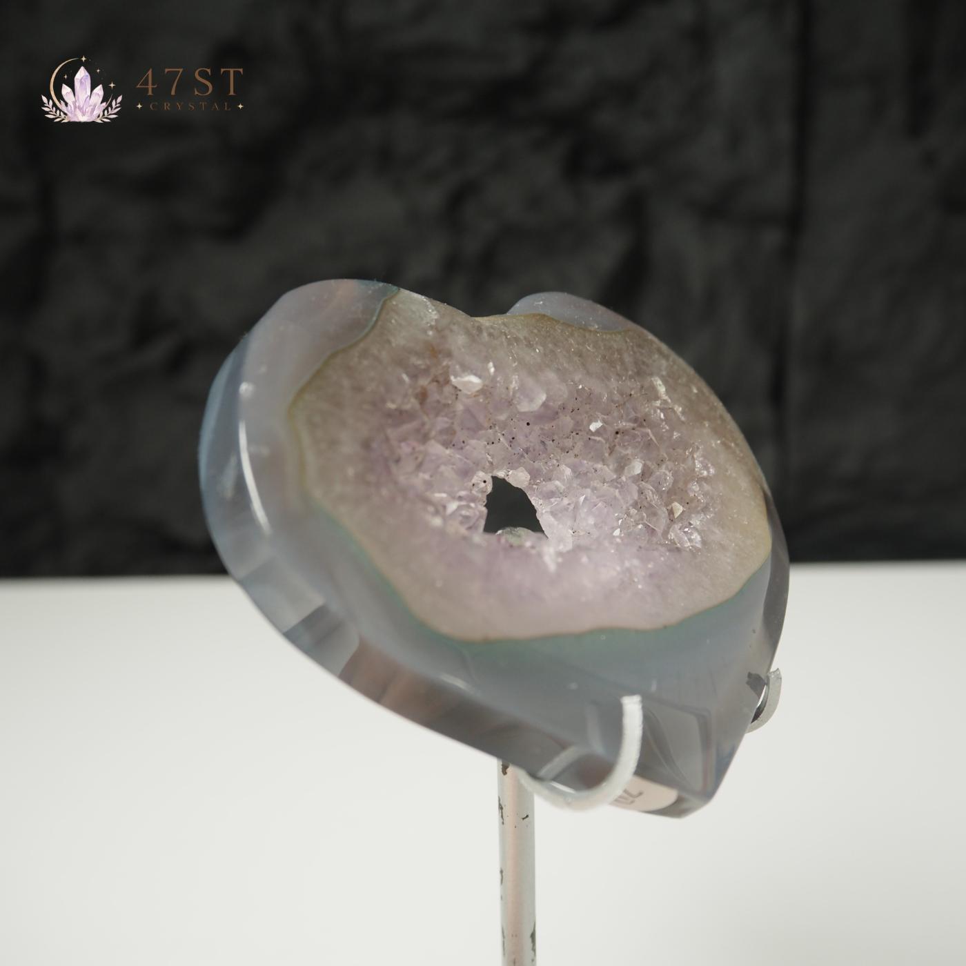 Druzy Agate Heart