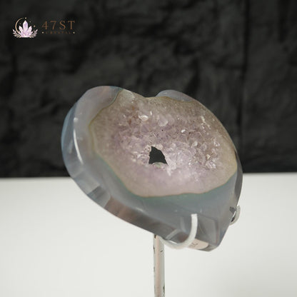 Druzy Agate Heart