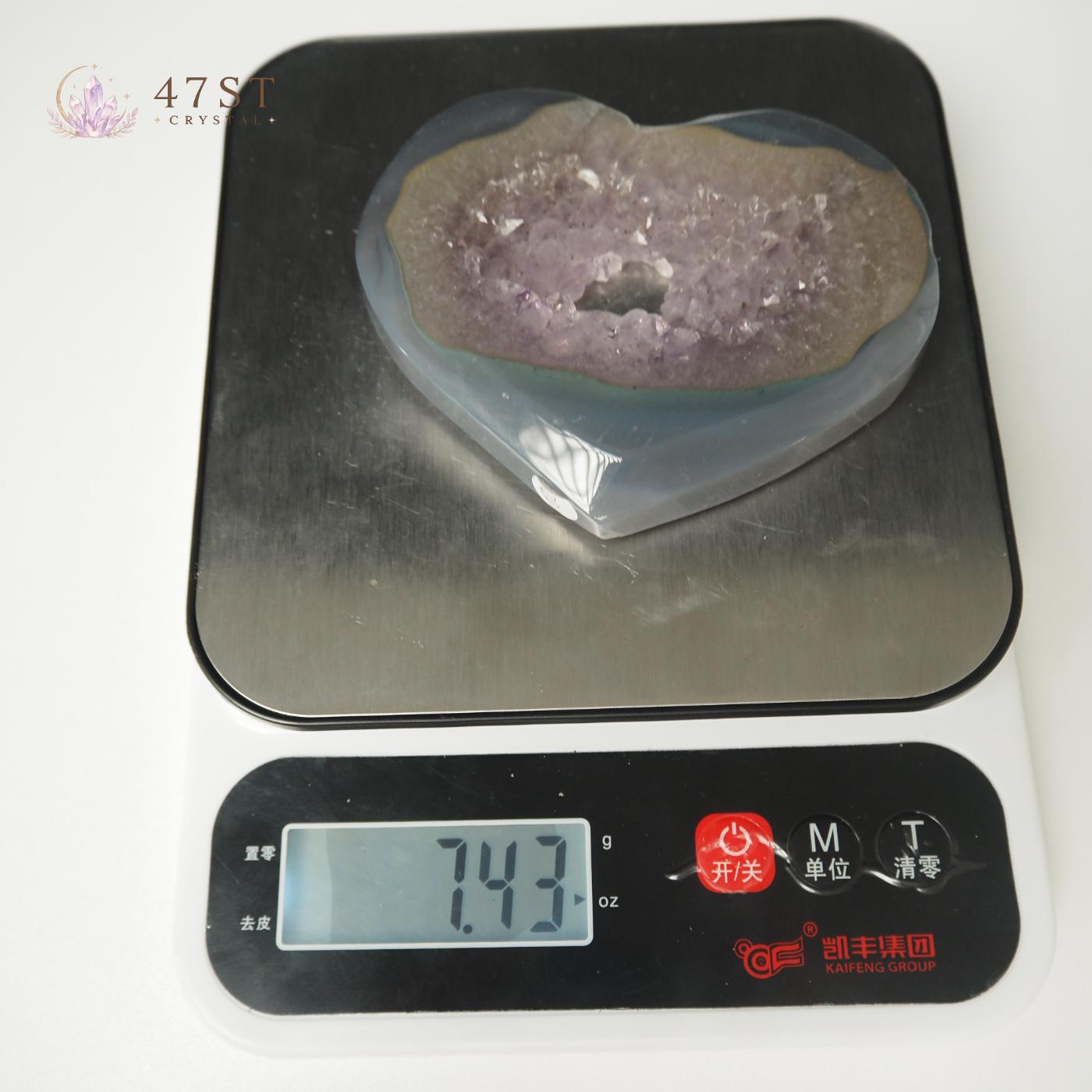 Druzy Agate Heart