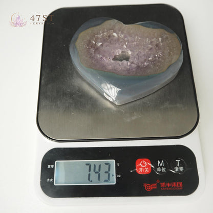 Druzy Agate Heart