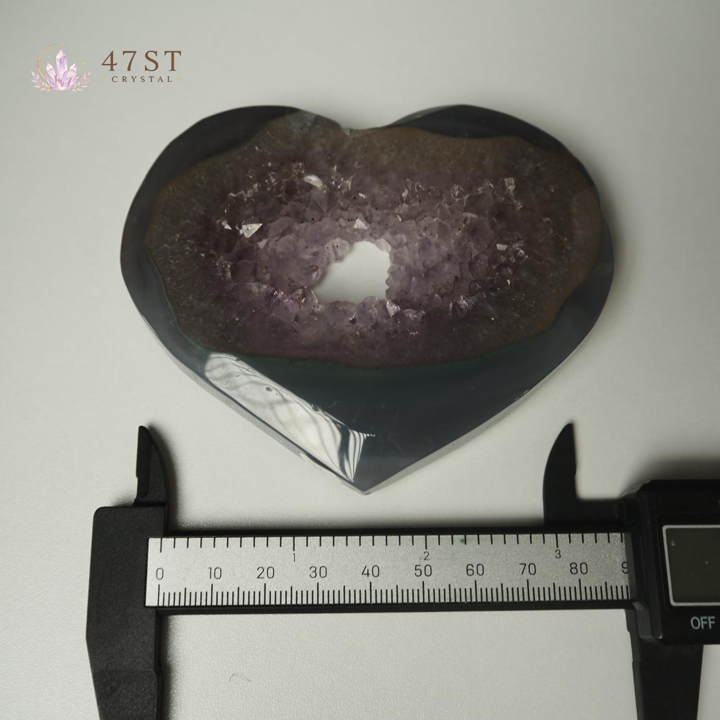 Druzy Agate Heart