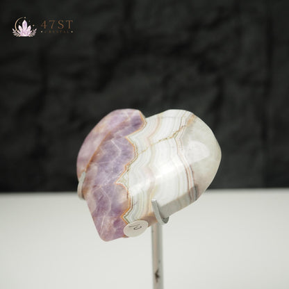 Amethyst Agate Heart