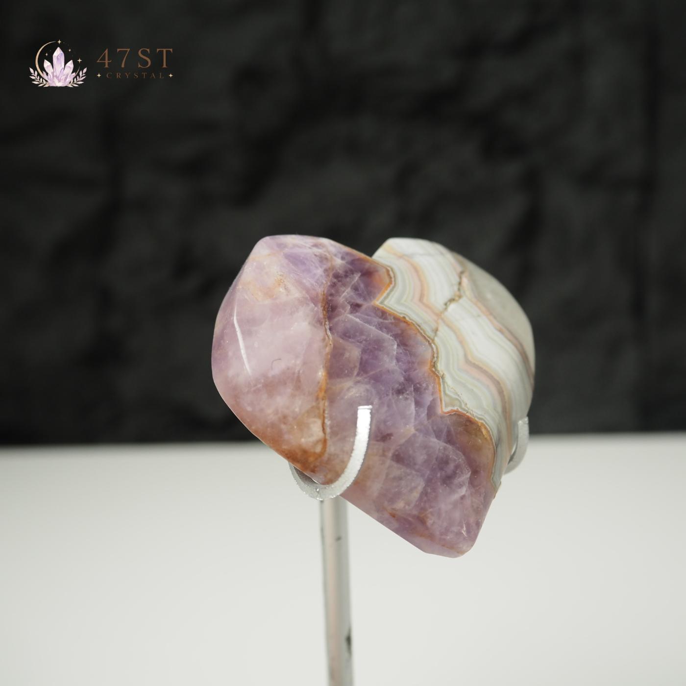 Amethyst Agate Heart