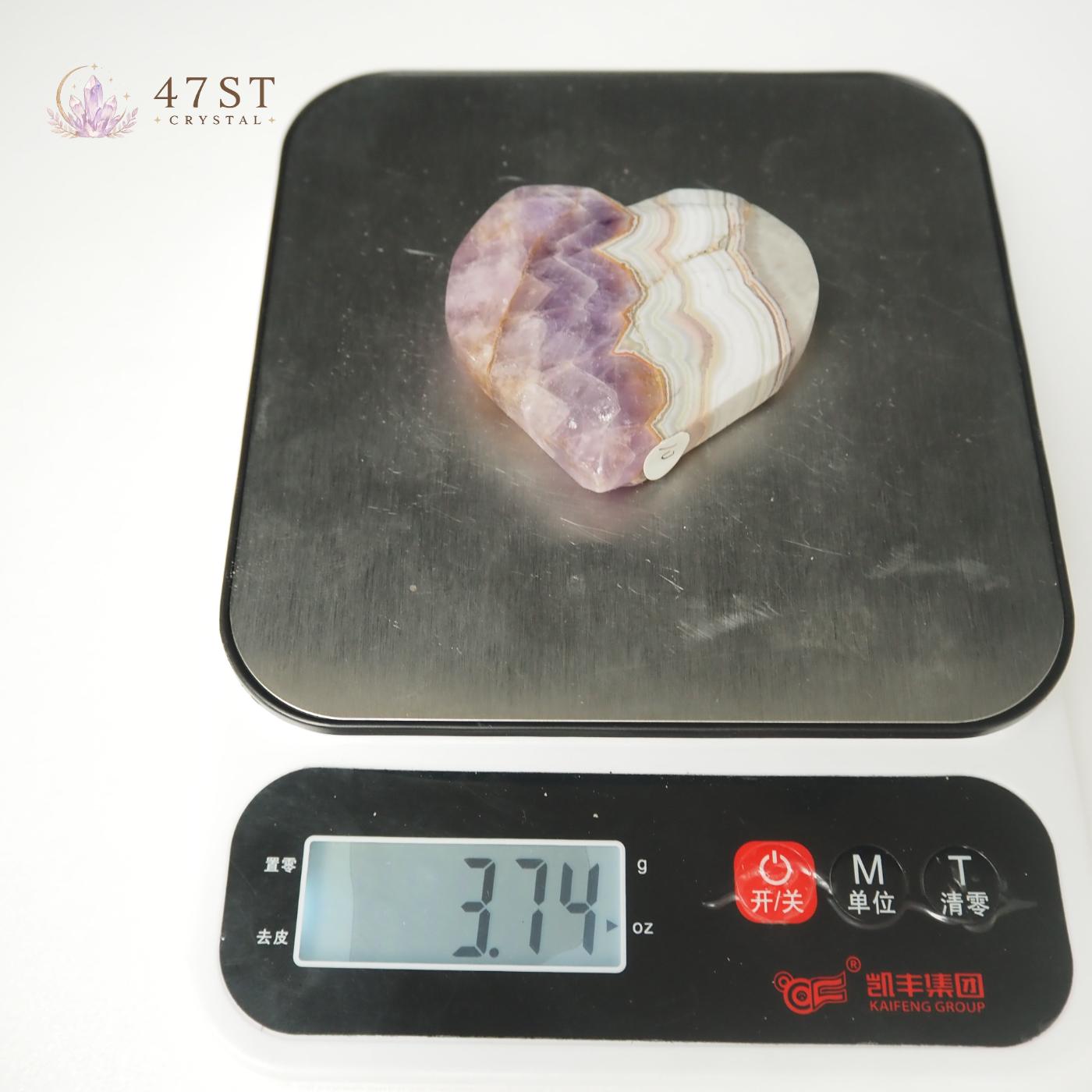 Amethyst Agate Heart