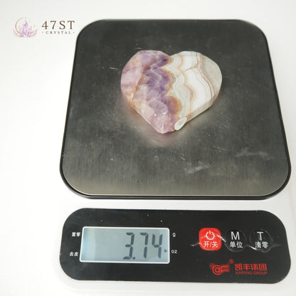Amethyst Agate Heart