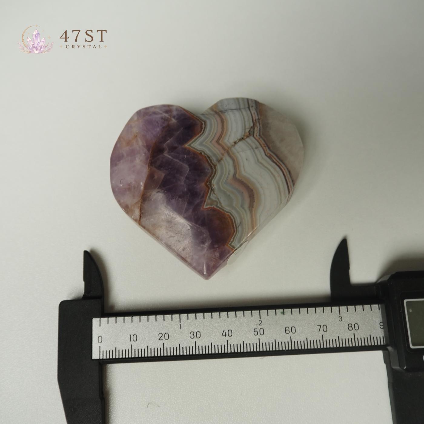 Amethyst Agate Heart