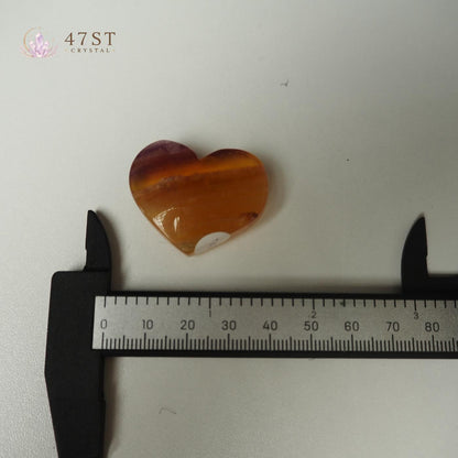 Yellow Fluorite Heart