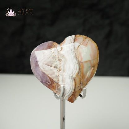 Amethyst Agate Heart