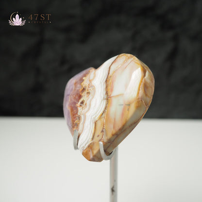 Amethyst Agate Heart