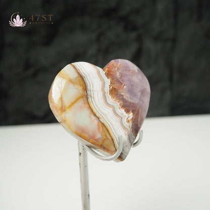 Amethyst Agate Heart
