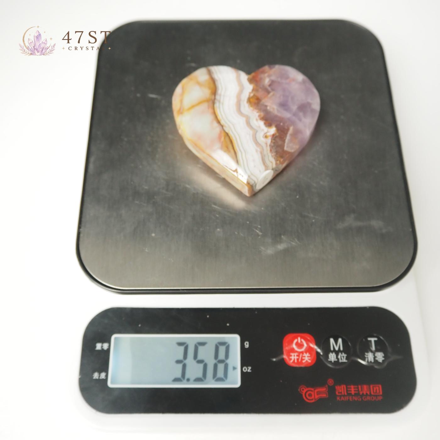 Amethyst Agate Heart