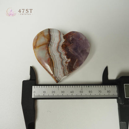 Amethyst Agate Heart