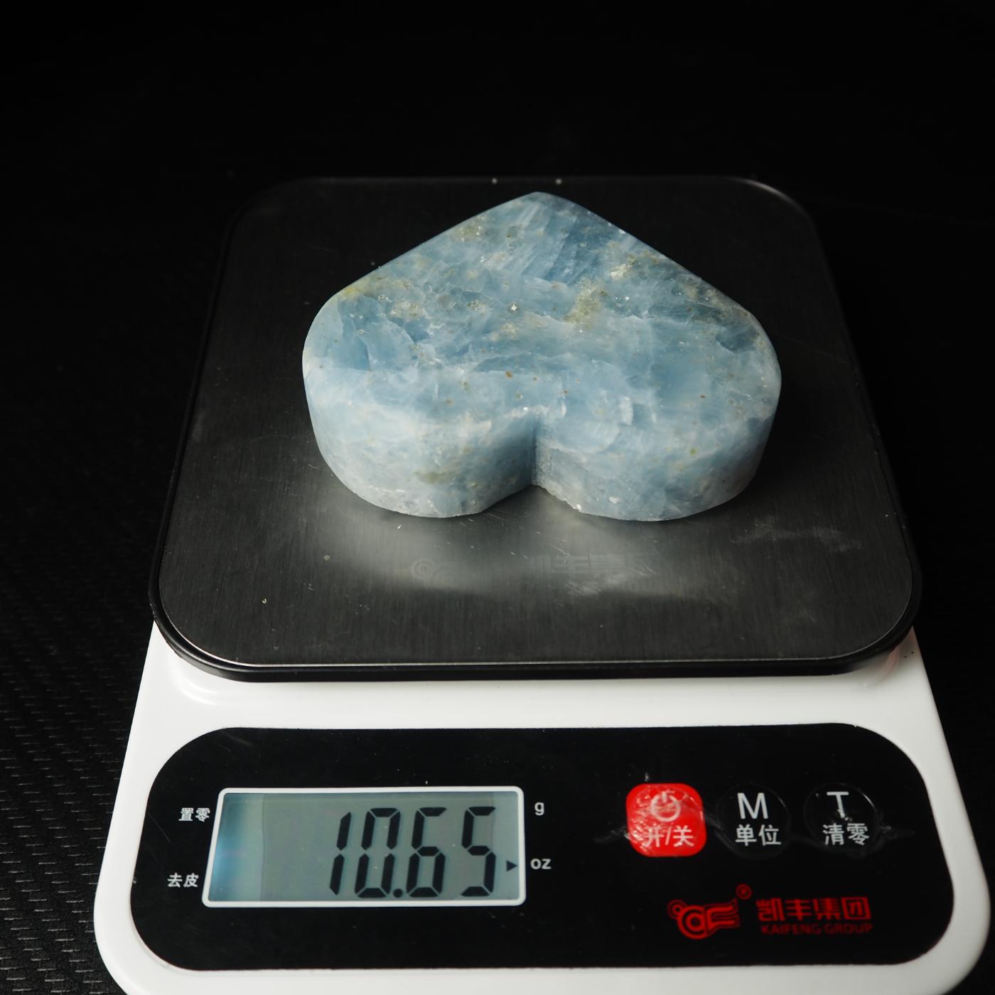Blue Calcite Heart