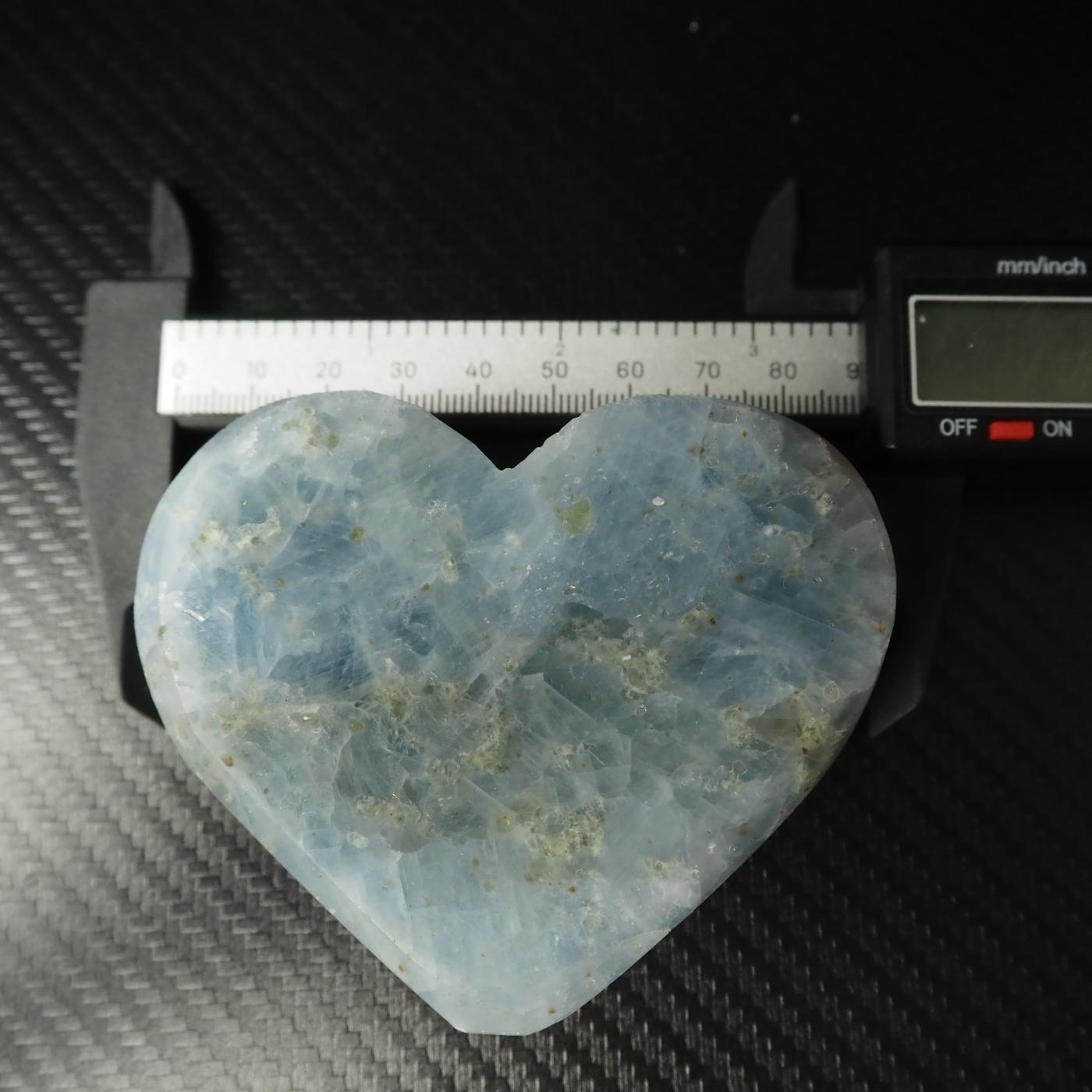 Blue Calcite Heart
