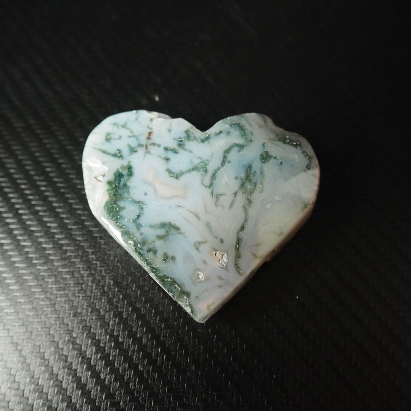 Moss Agate Heart