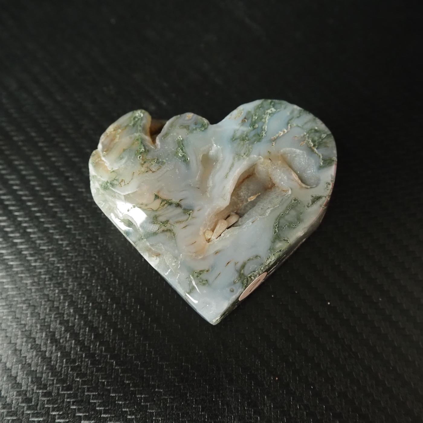 Moss Agate Heart