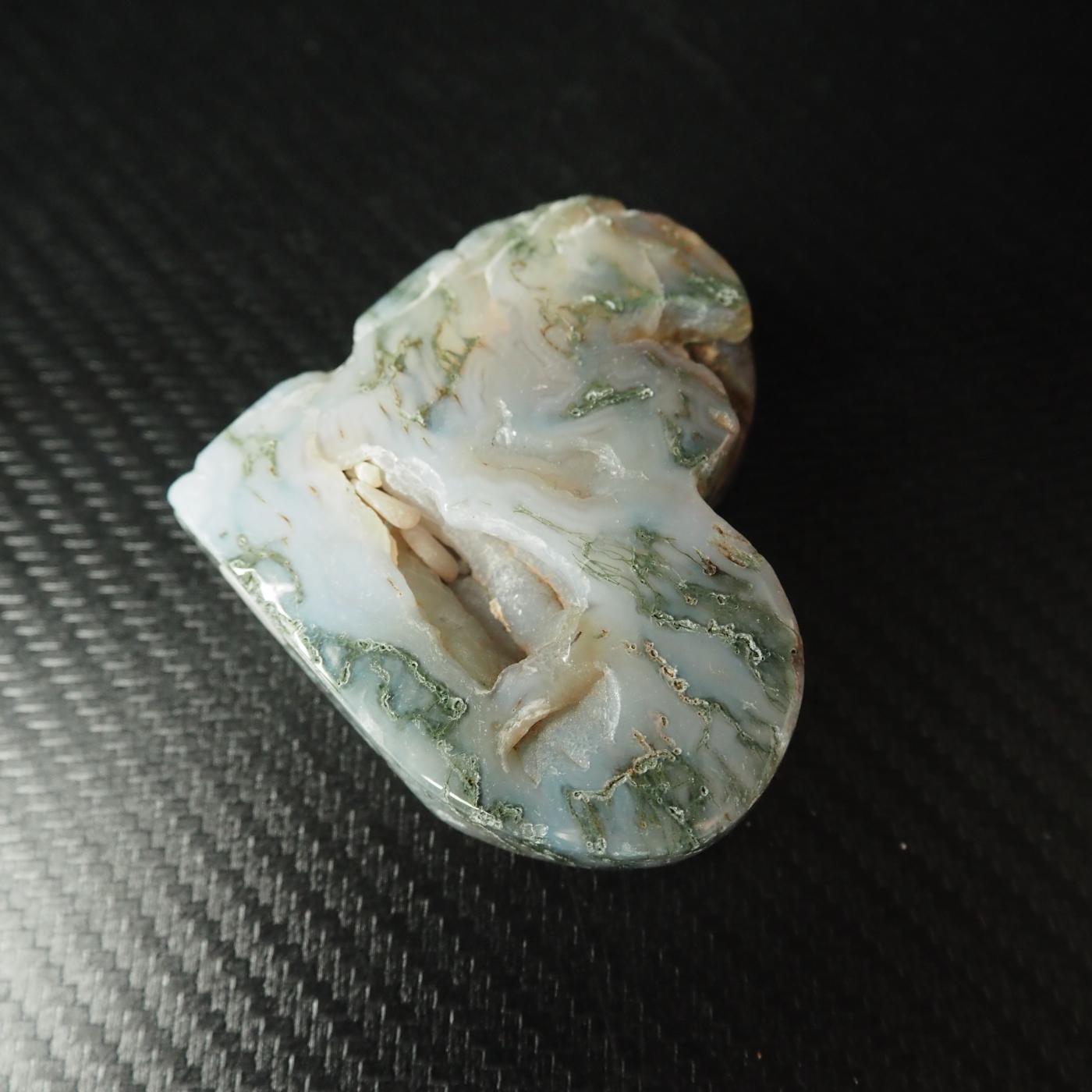 Moss Agate Heart