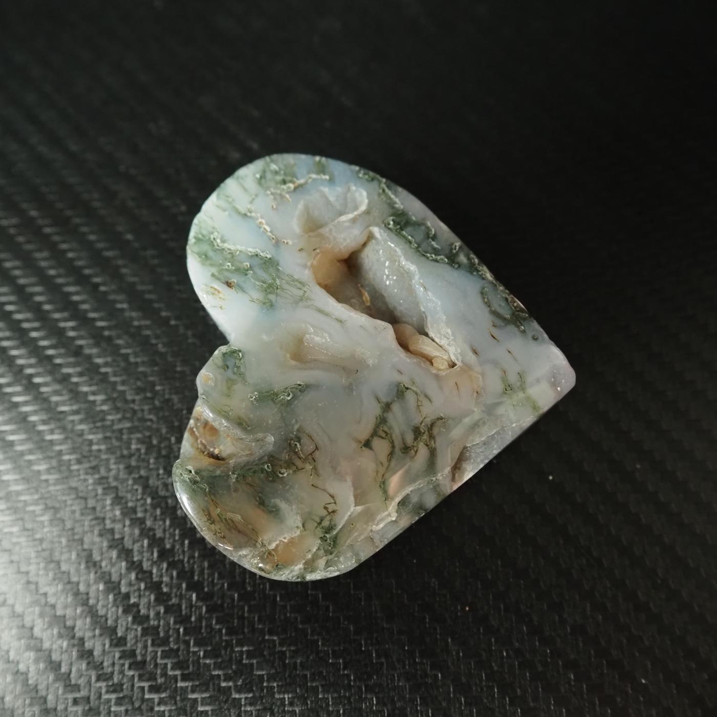 Moss Agate Heart