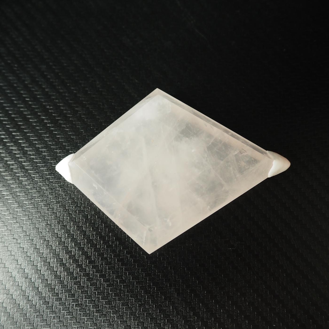 Rose Quartz Diamond Carving
