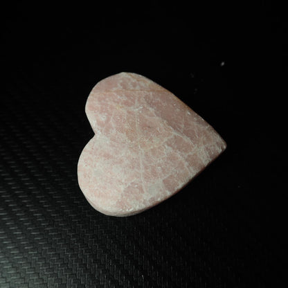 Pink Opal Heart Carving