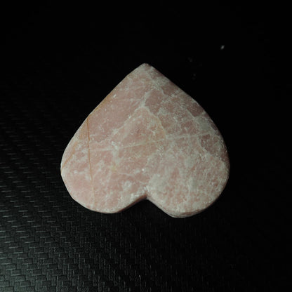 Pink Opal Heart Carving