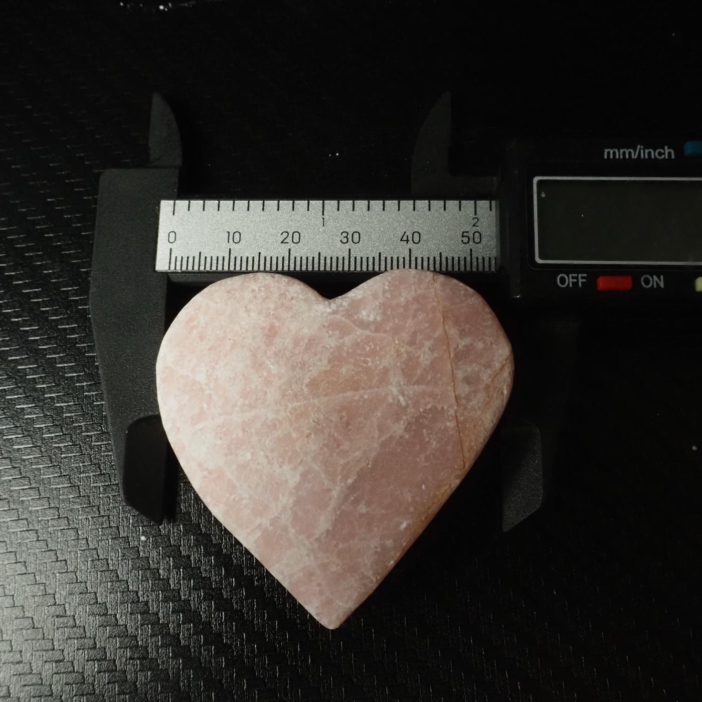 Pink Opal Heart Carving