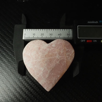 Pink Opal Heart Carving
