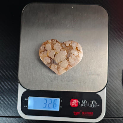 Flower Agate Heart